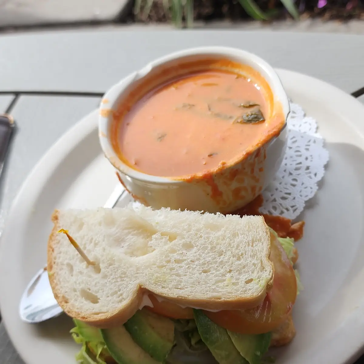 Half Sandwich and Soup