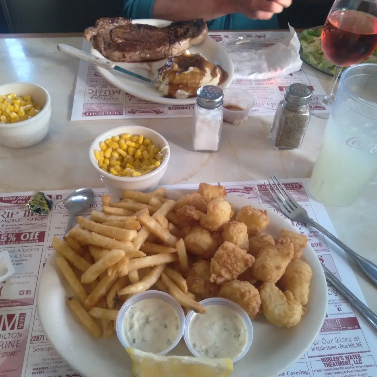 Fried Scallop Basket with Fries