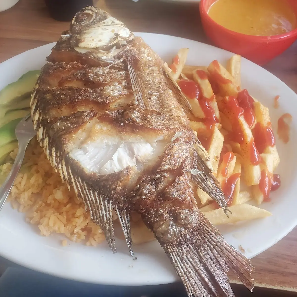 Whole Fried Tilapia Mojarra Frita