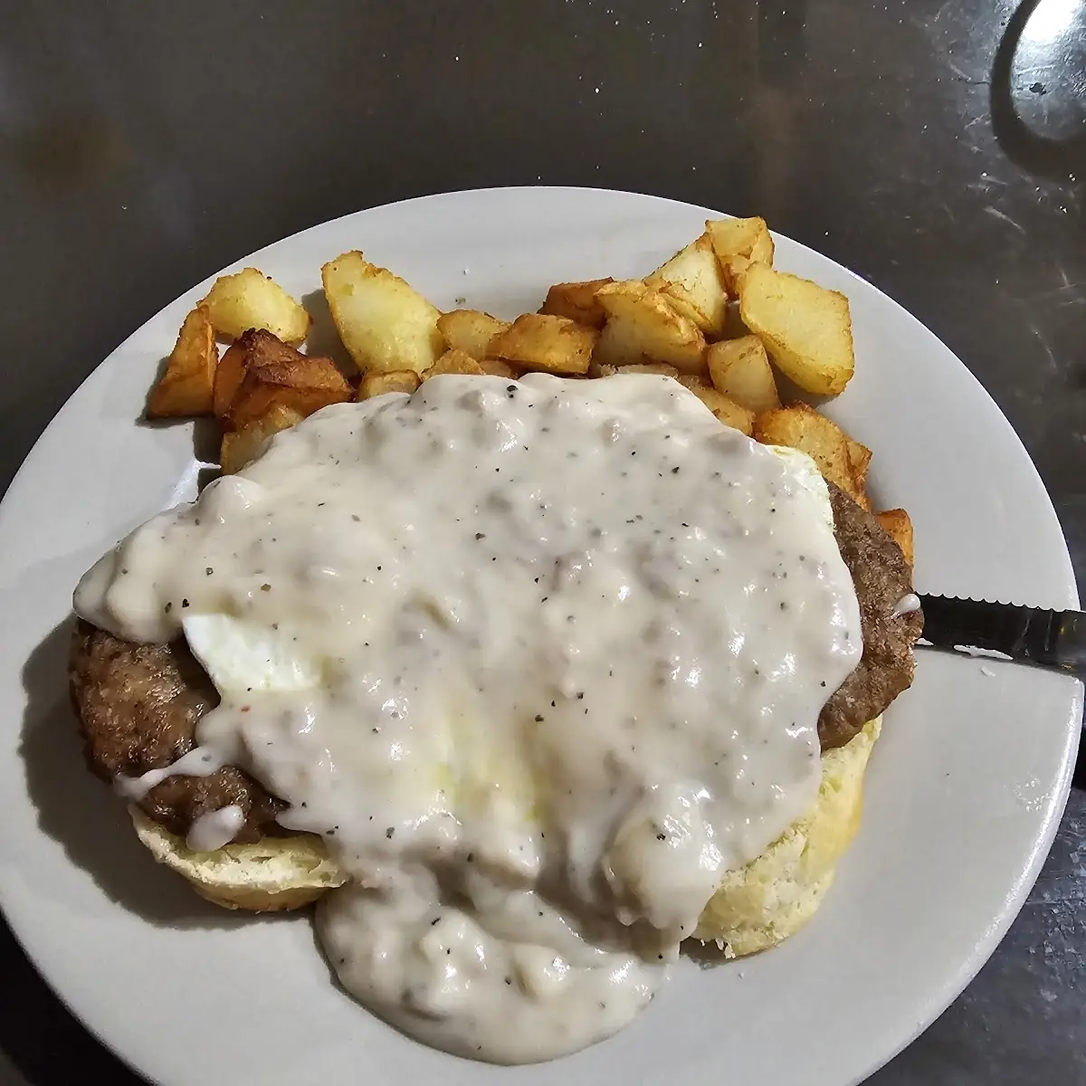 Country Fried Steak and Eggs