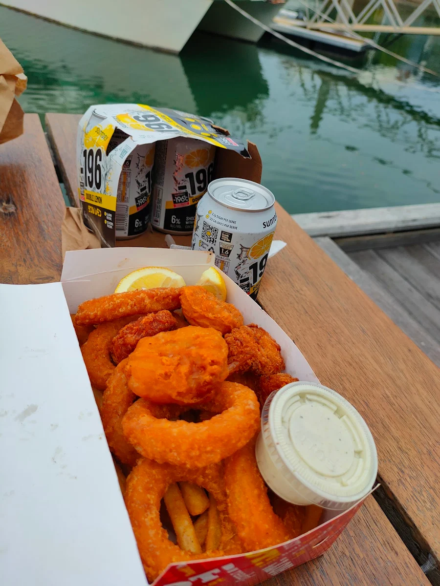 Calamari Rings 6 Imported & Chips