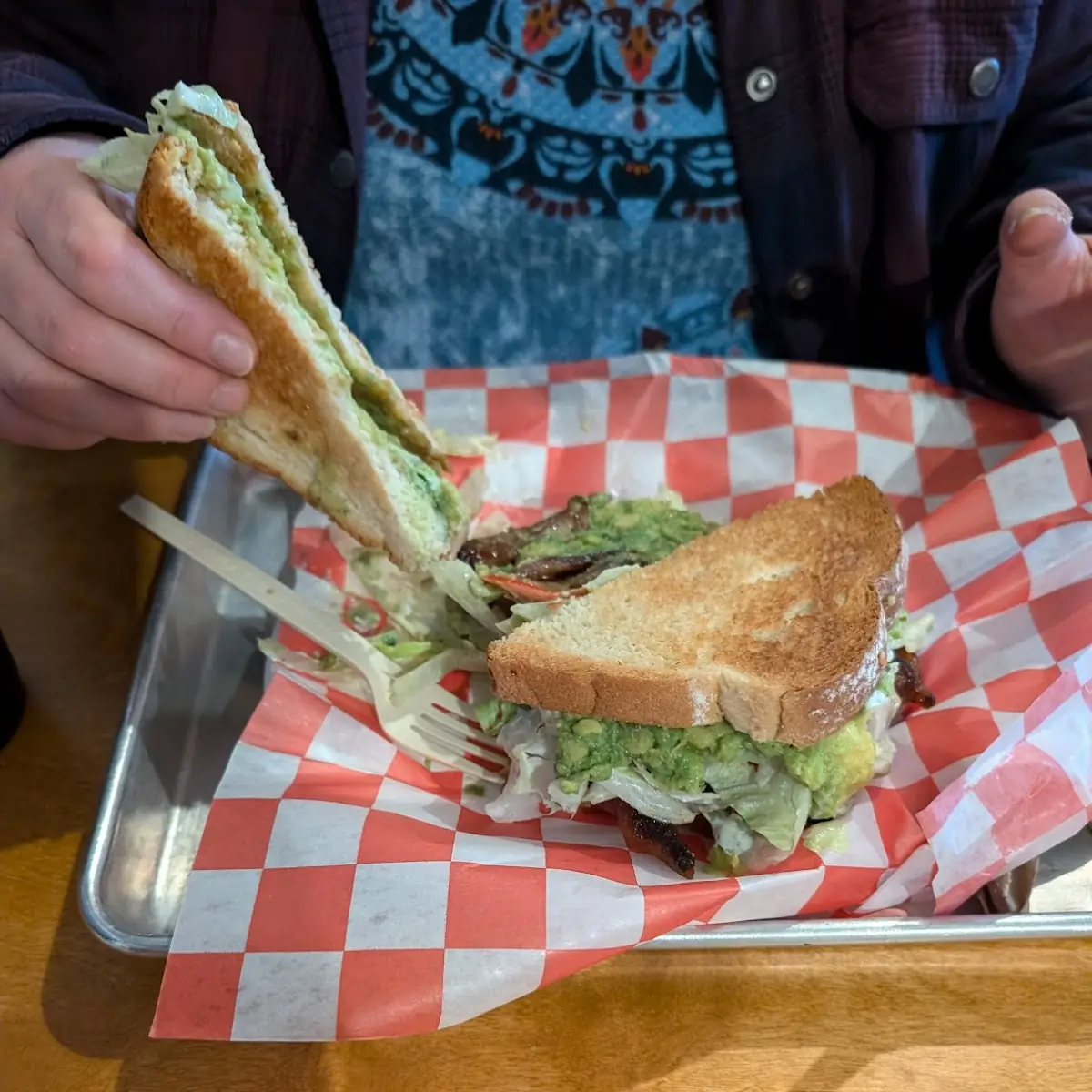Candied Bacon blt Avocado