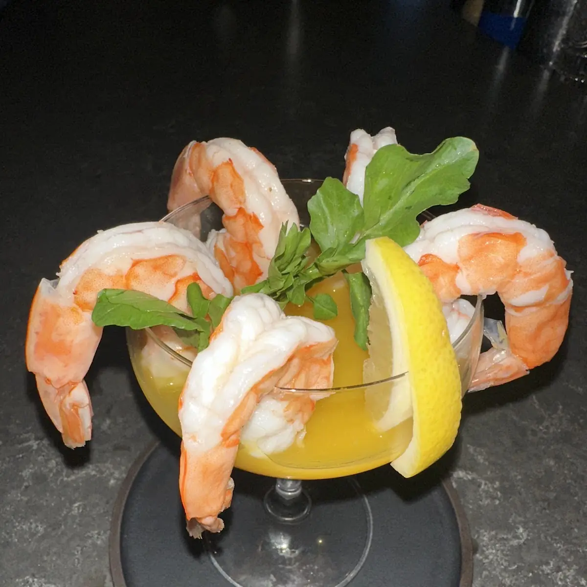 Chilled Shrimp Cocktail with Lemon