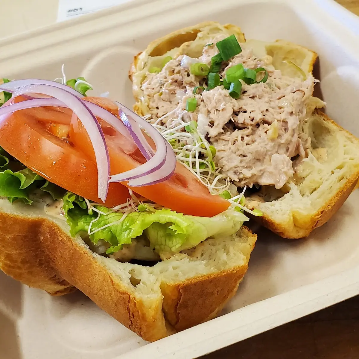 Tuna Sandwich with Side Salad