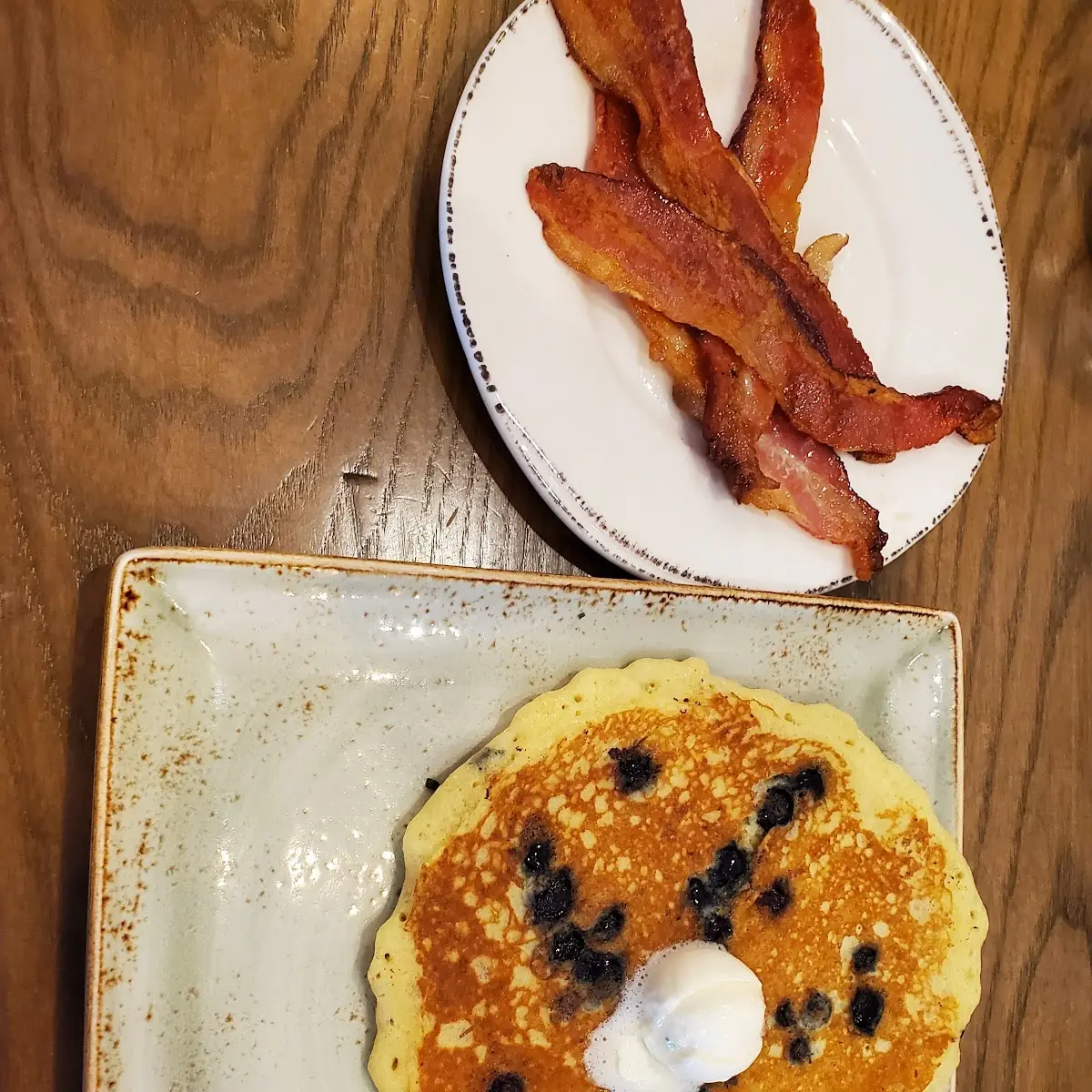 Blueberry Pancakes and Bacon