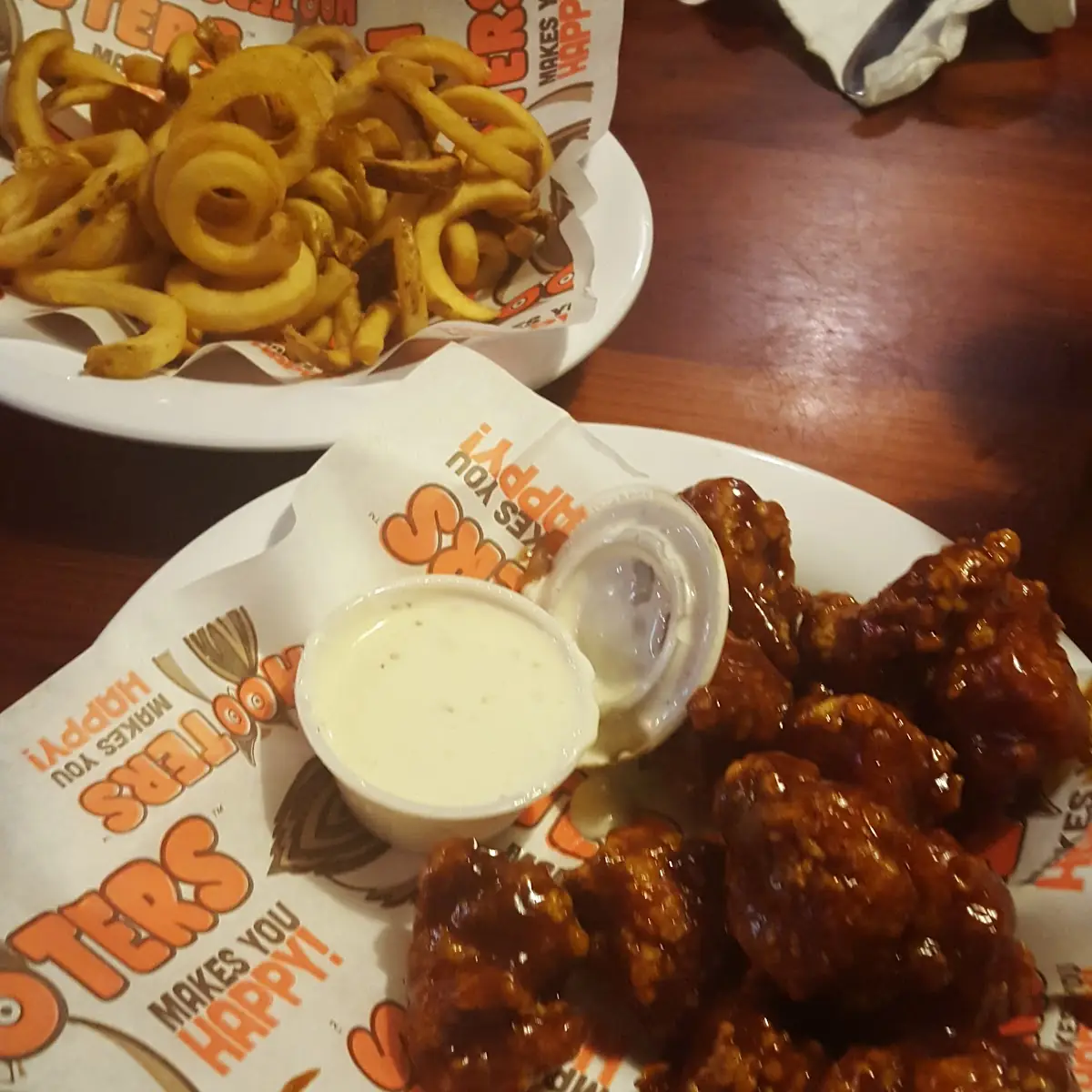 Fries and BBQ Boneless Wings