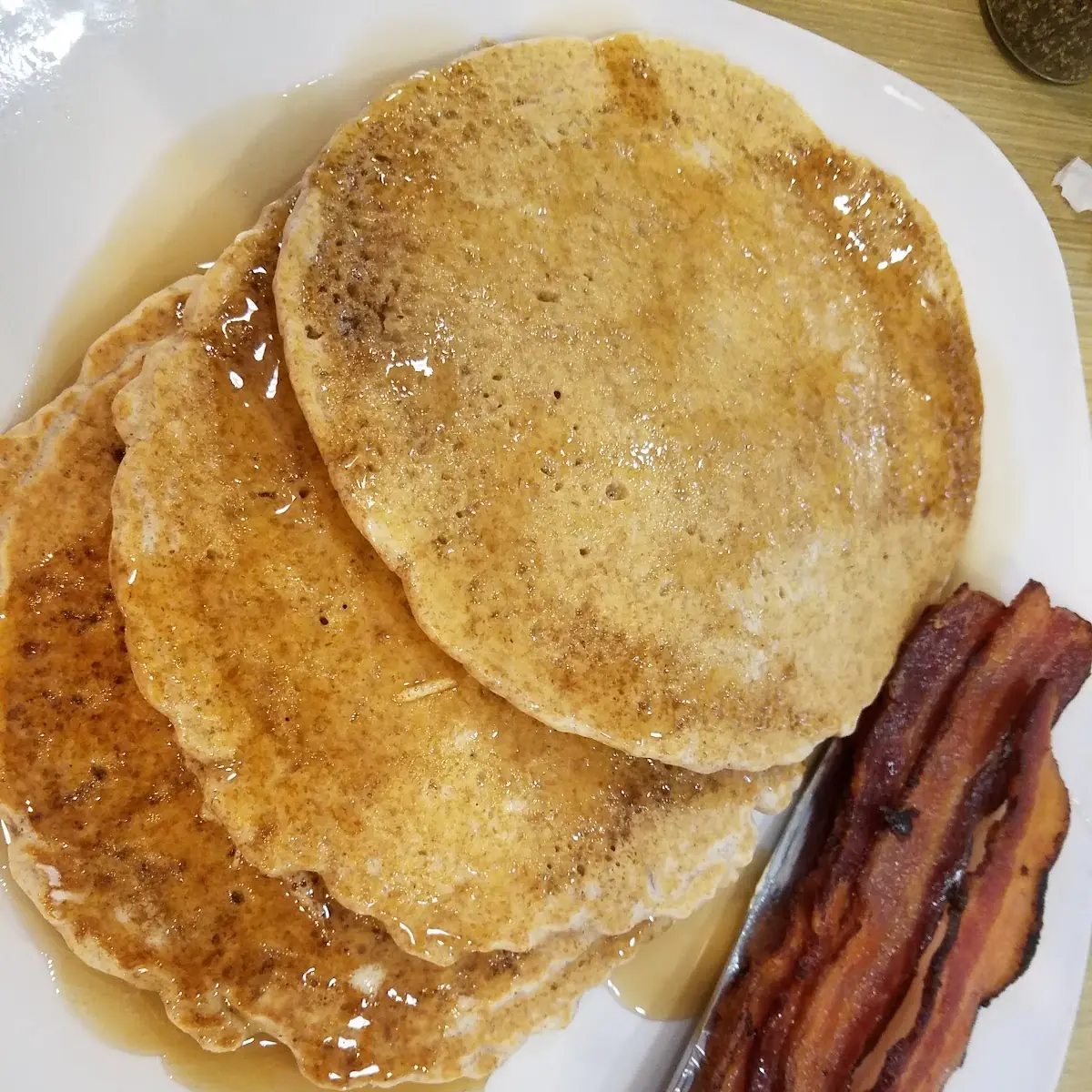 Whole Wheat Pancakes with Bacon