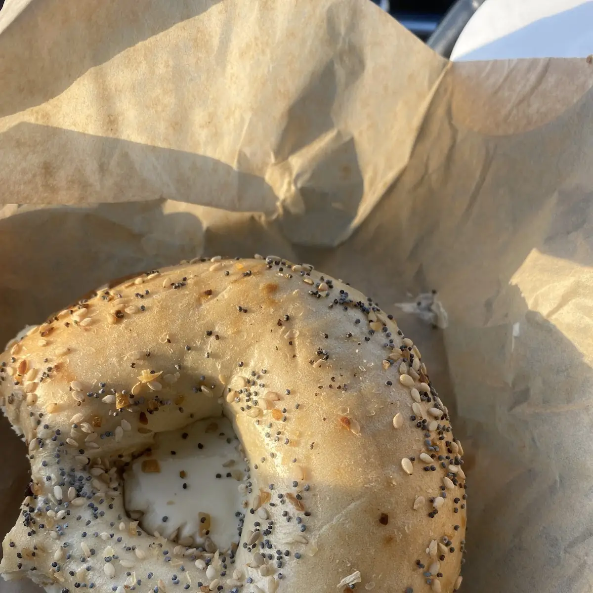 Untoasted Bagel with Cream Cheese