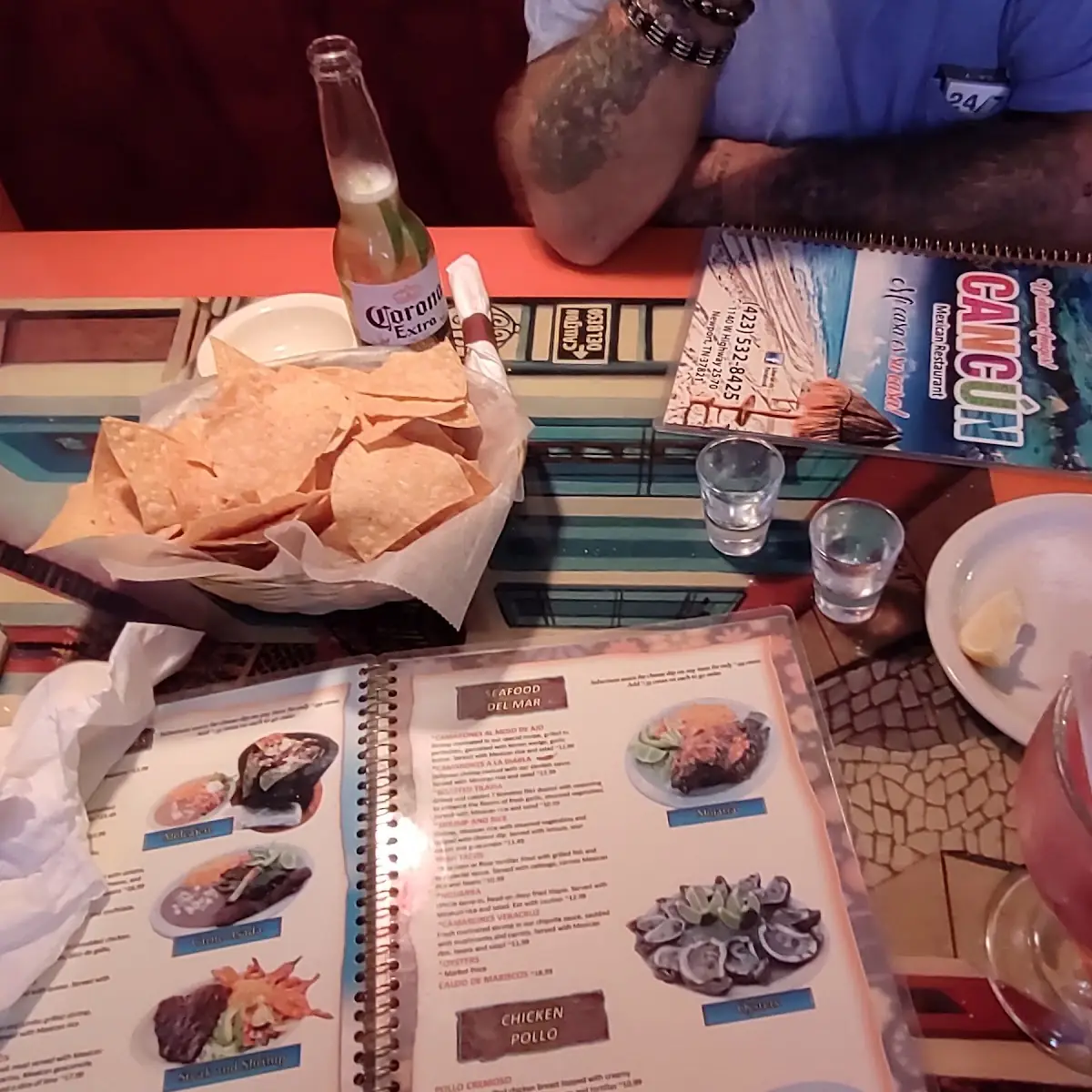 Chips Salsa and Cheese Dip