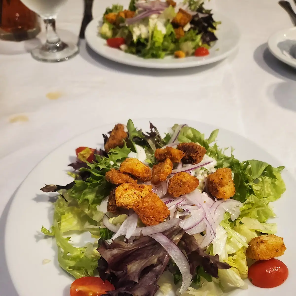 Salad with Bleu Cheese Dressing