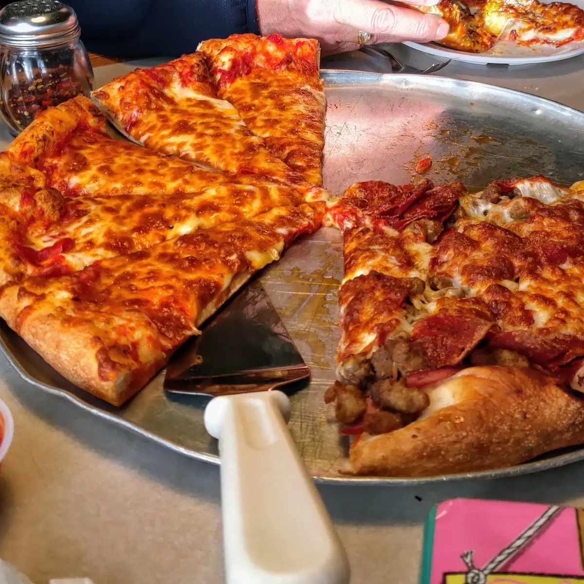 Cheese Pizza and All Meat Pizza