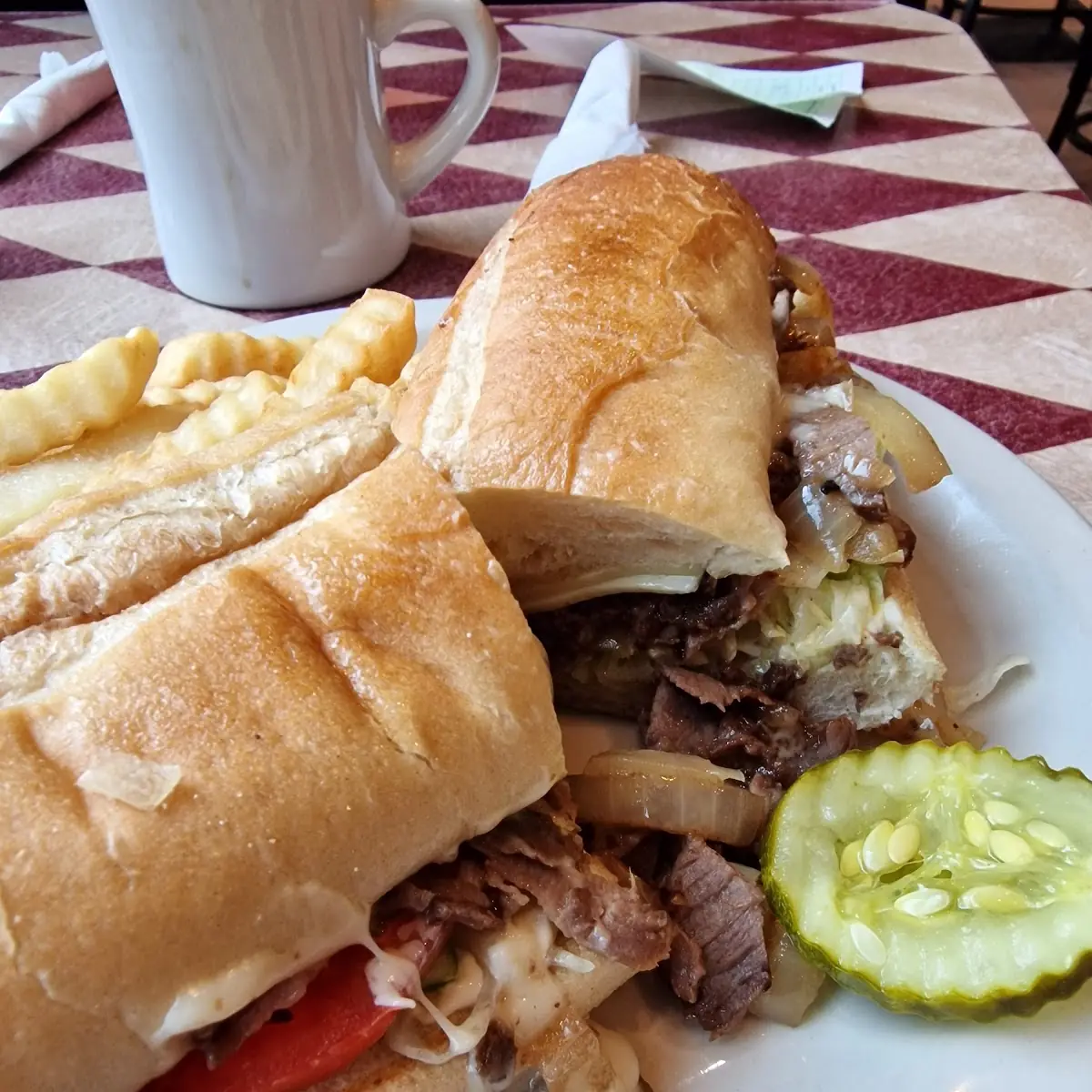 Cheese Steak and Fries