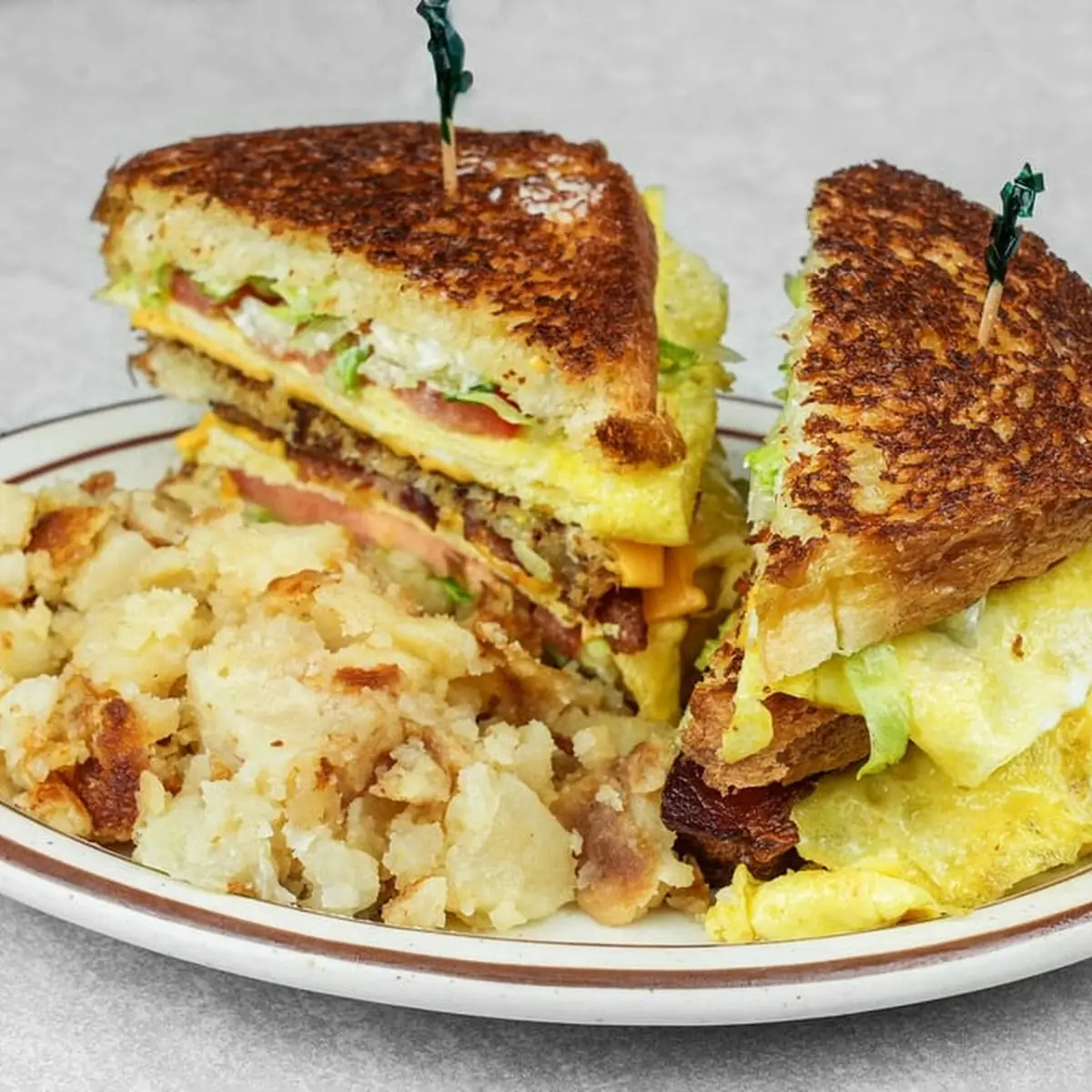 Egg Club Triple Decker Breakfast Sandwich