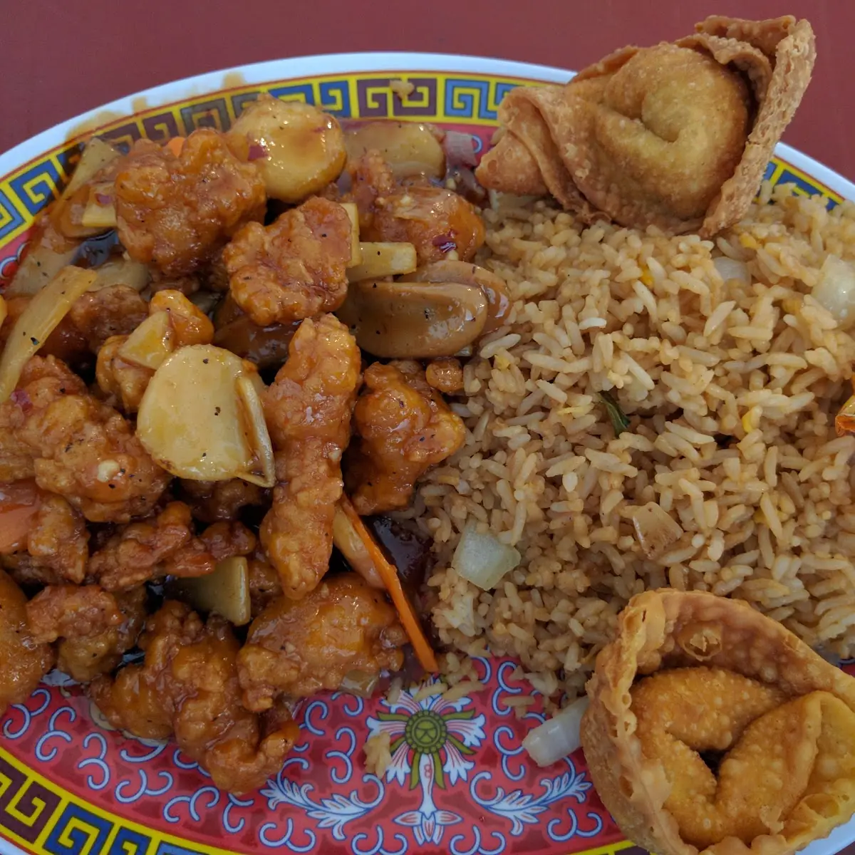 Mandarin Chicken Combination Plate