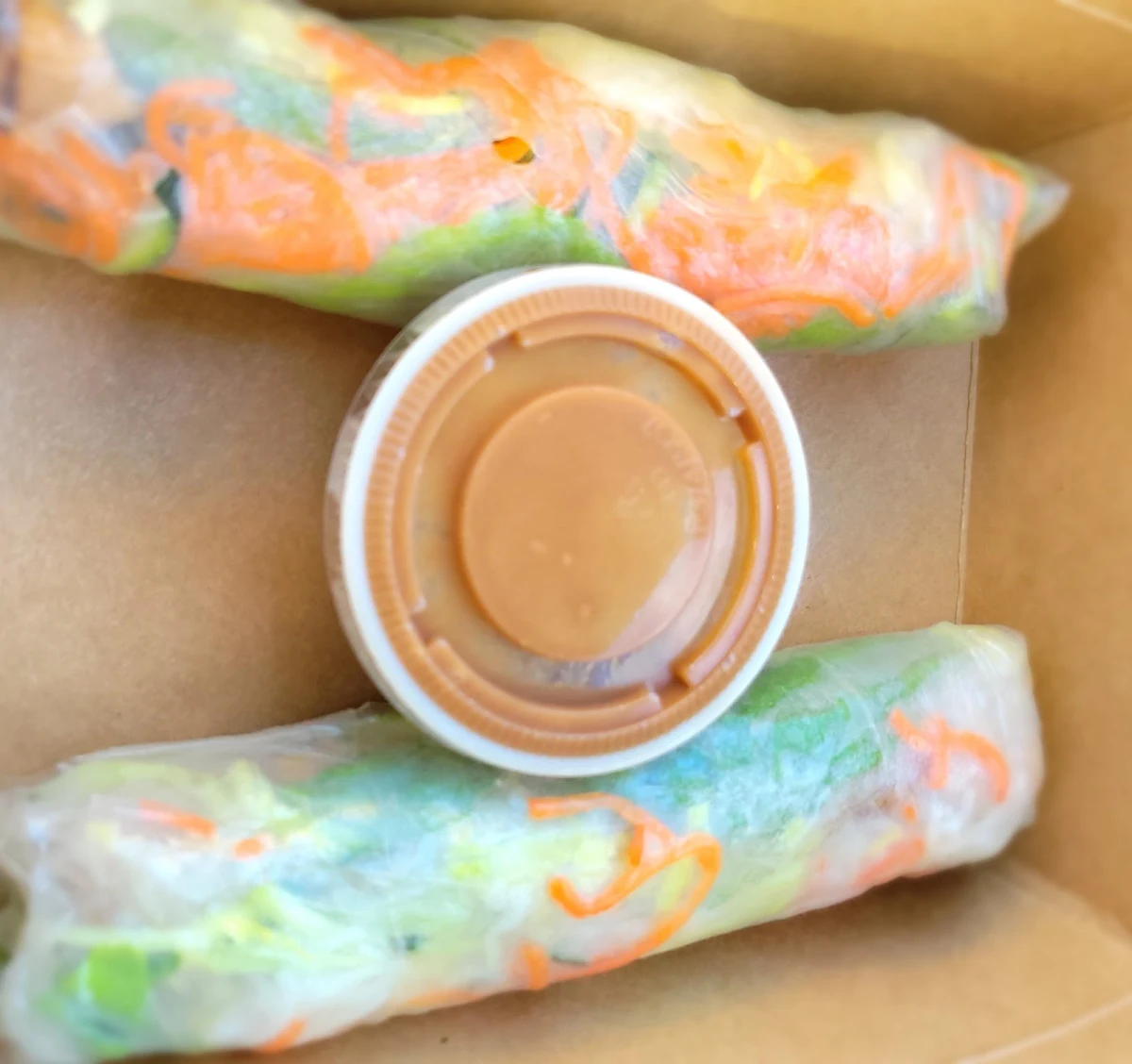 Pork Salad Rolls Take-Out Box