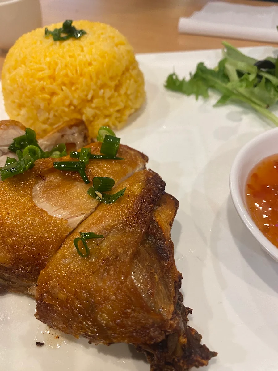 Crispy Chicken with Tomato Rice, My Tho