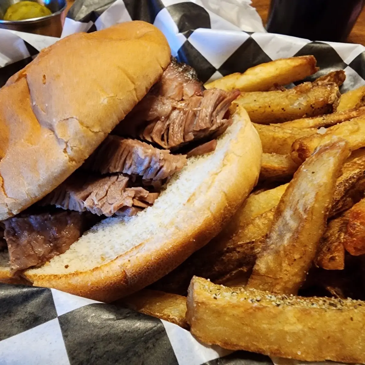 Sliced Brisket Sandwich