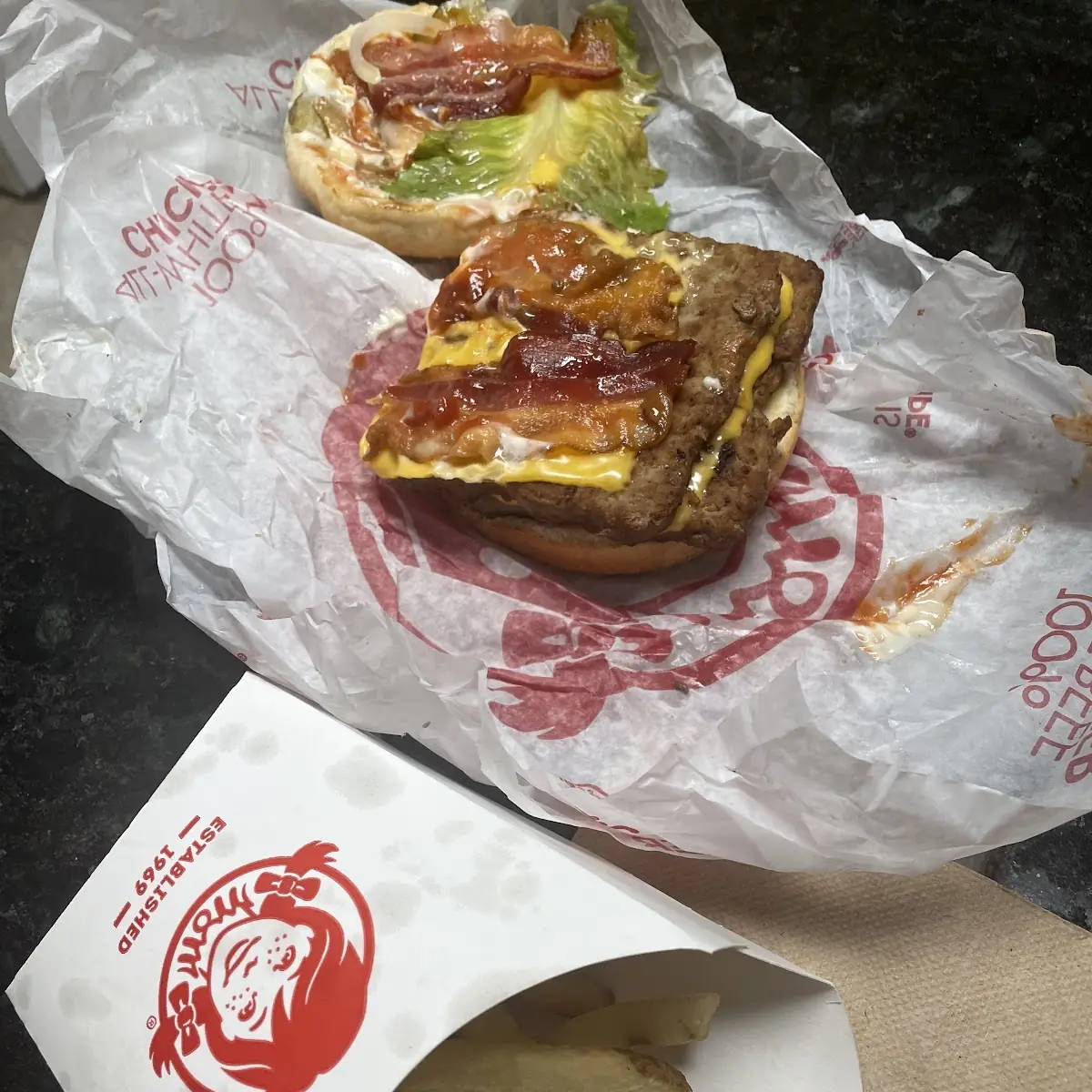Double Stack with Bacon Cheeseburger