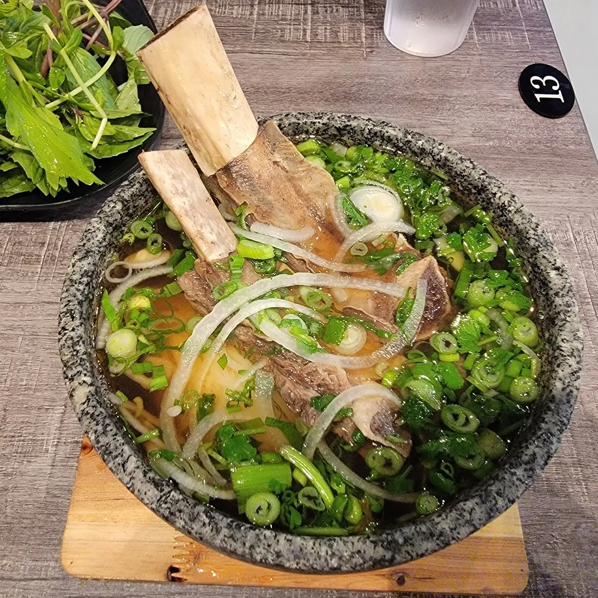 Beef Pho in Stone Bowl