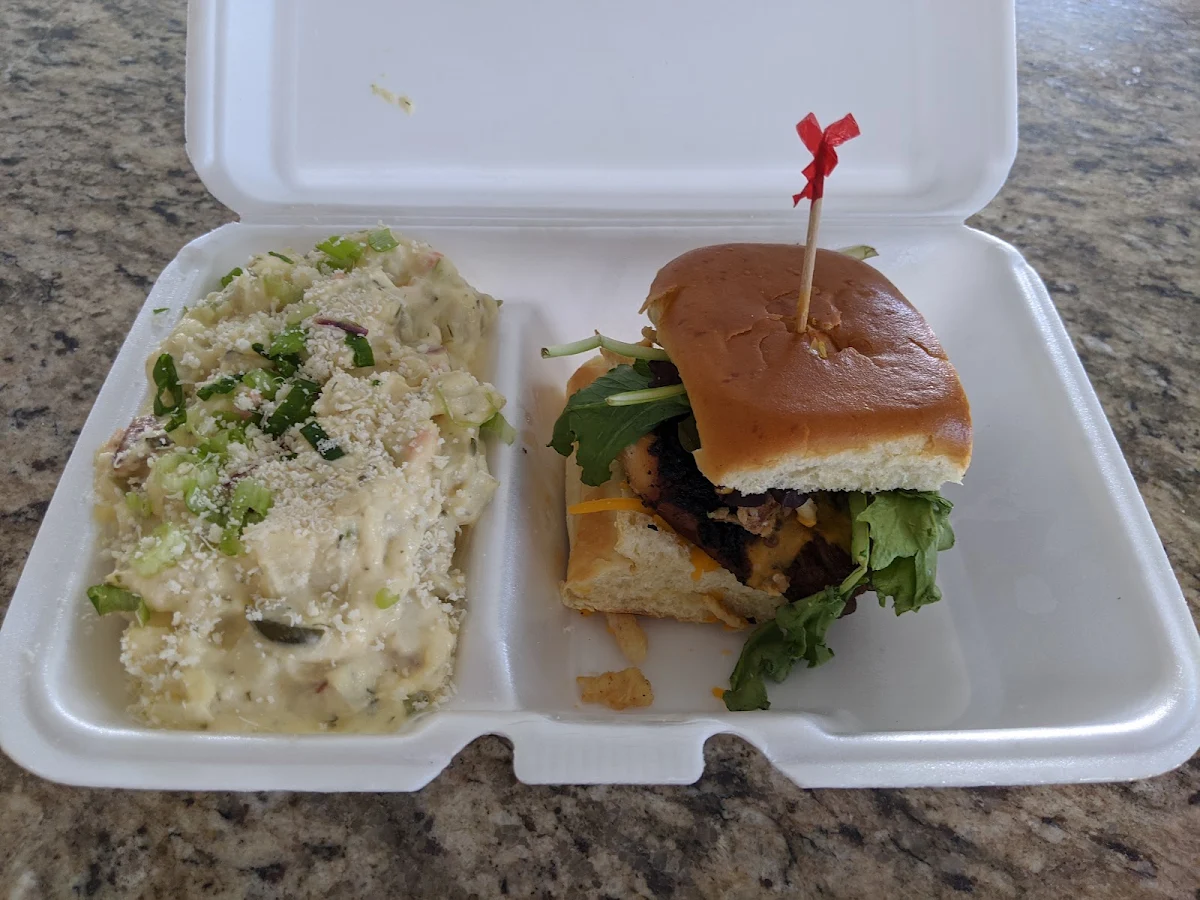 Signature Chicken Slider with Loaded Potato Salad