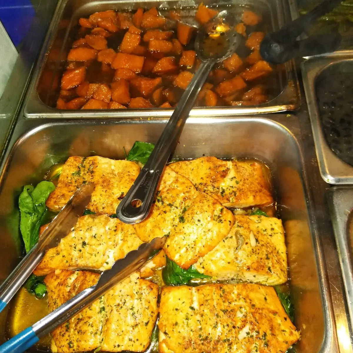 Fresh Grill Salmon & Sweet Candy Yams