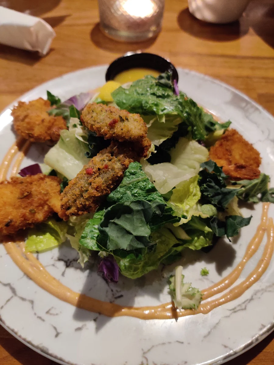 Ceaser Salad with Crispy Prawns, Burnaby Mountain Restaurant