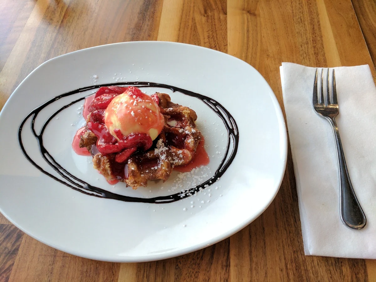Waffle with Icecream, Burnaby Mountain Restaurant