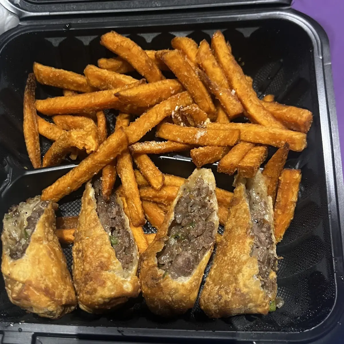 Philly Cheesesteak Egg Rolls Sweet Potatoes Fries