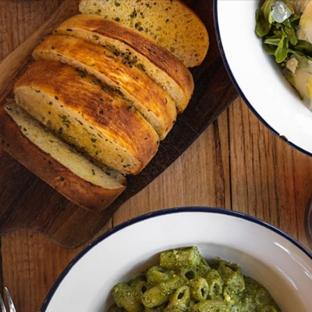 Oven Baked Garlic Bread, Etto Pasta Bar - South Melbourne