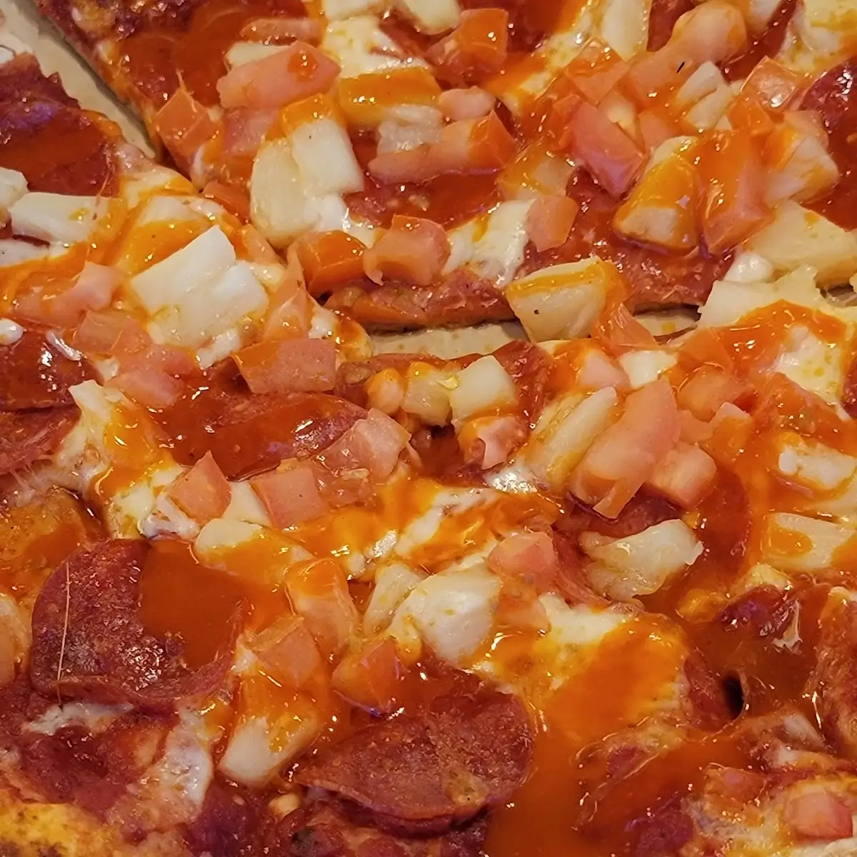 Pepperoni Pineapple with Frank's Hot Sauce