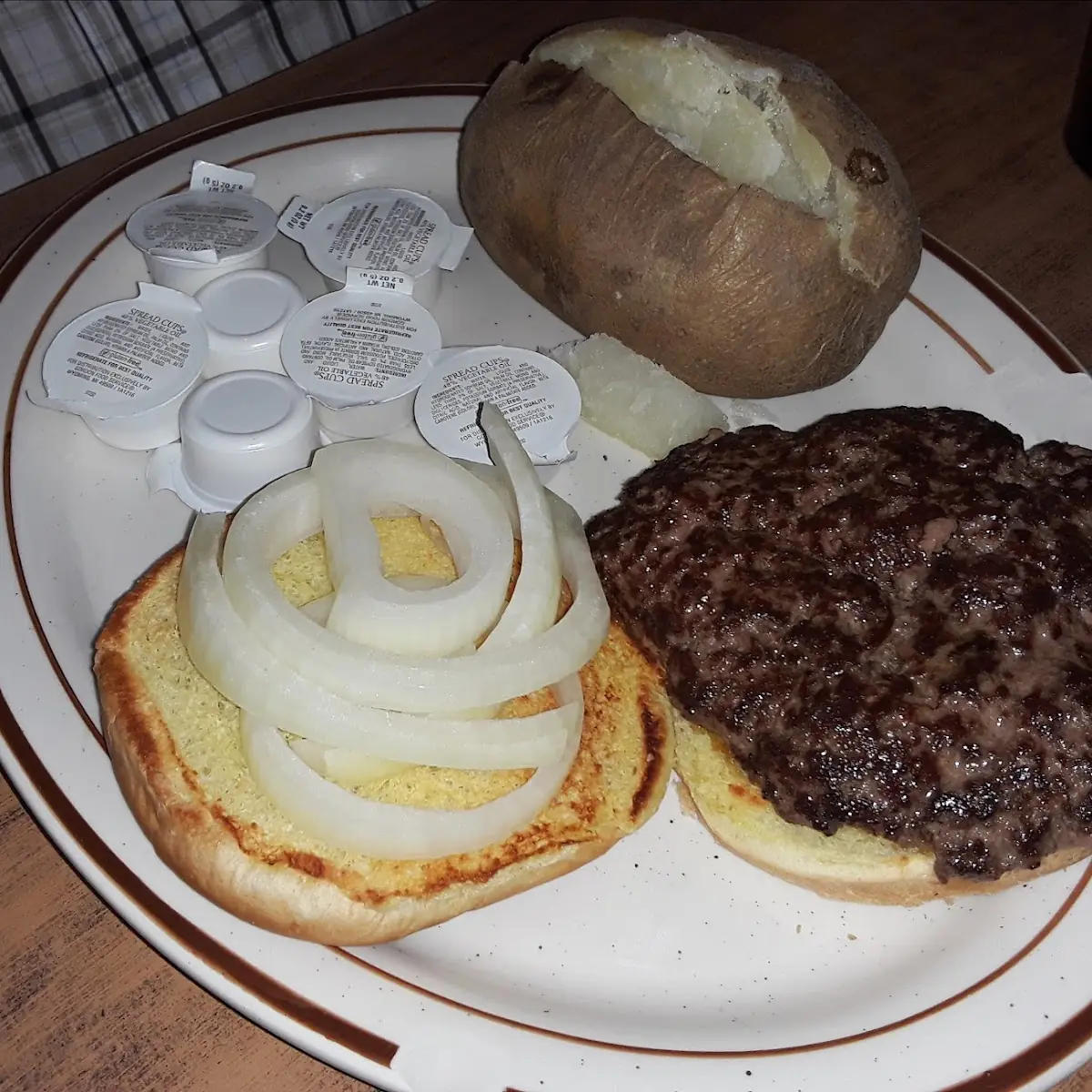 Hamburger and a Baked Potato