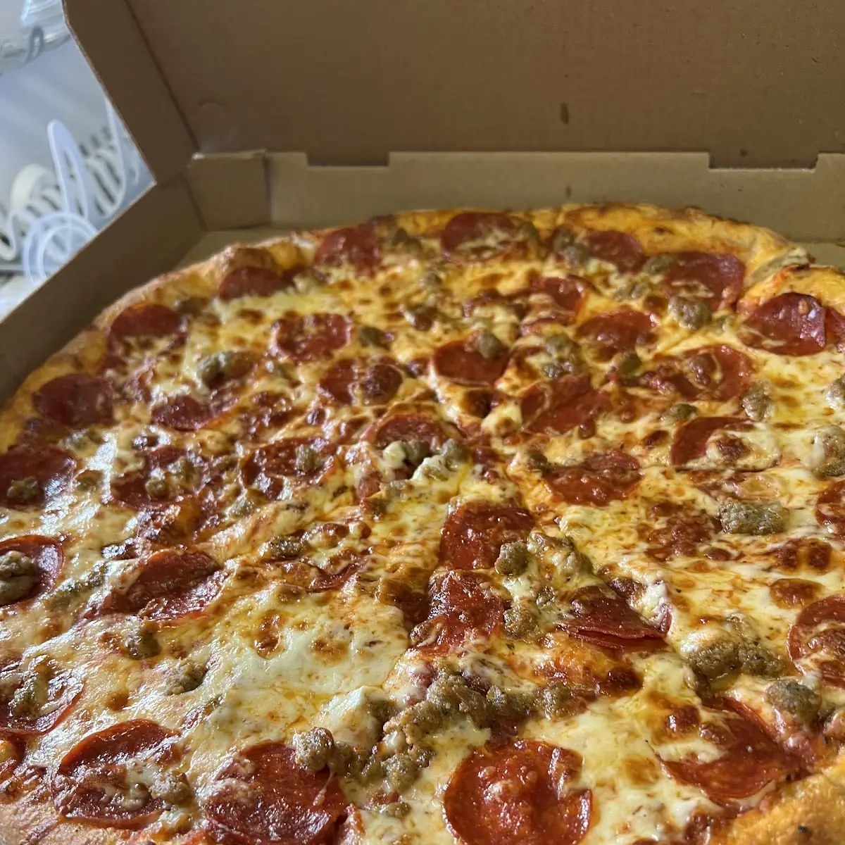 Sausage and Pepperoni Pizza