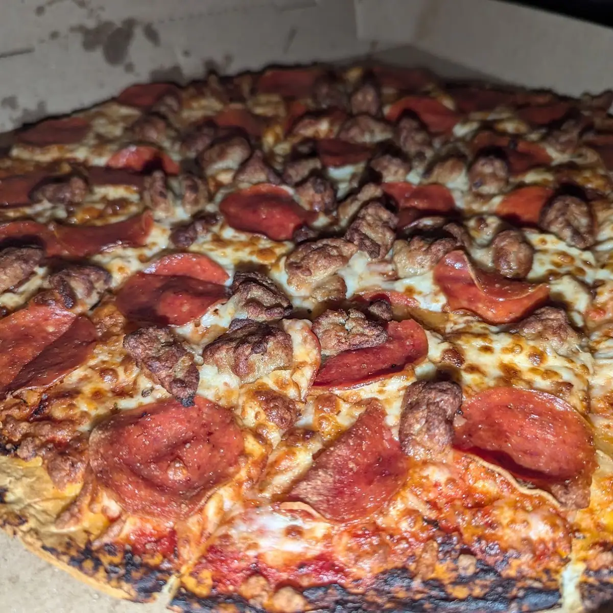 Thin Crust Pepperoni & Sausage Pizza