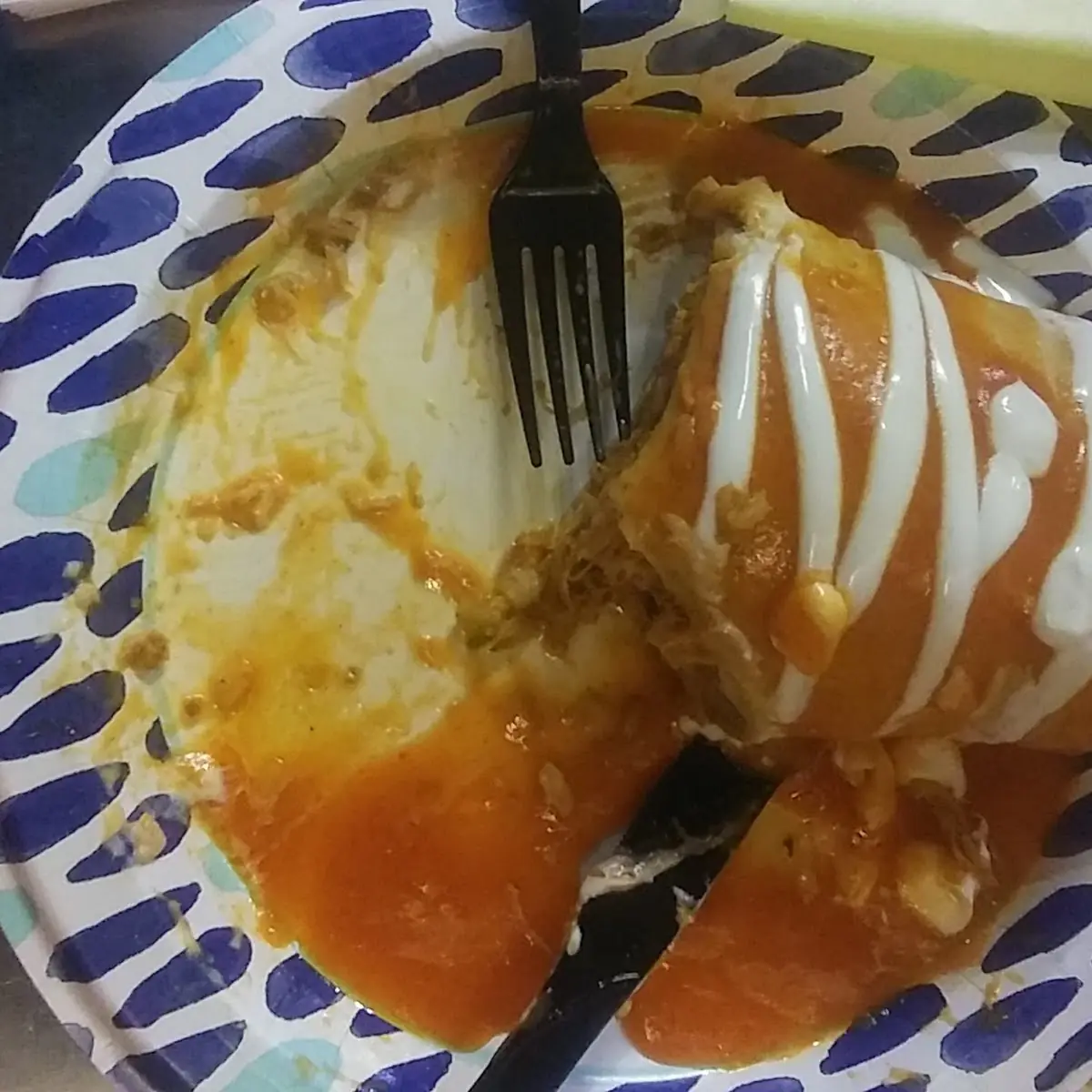 Kid Chicken Burrito Plate