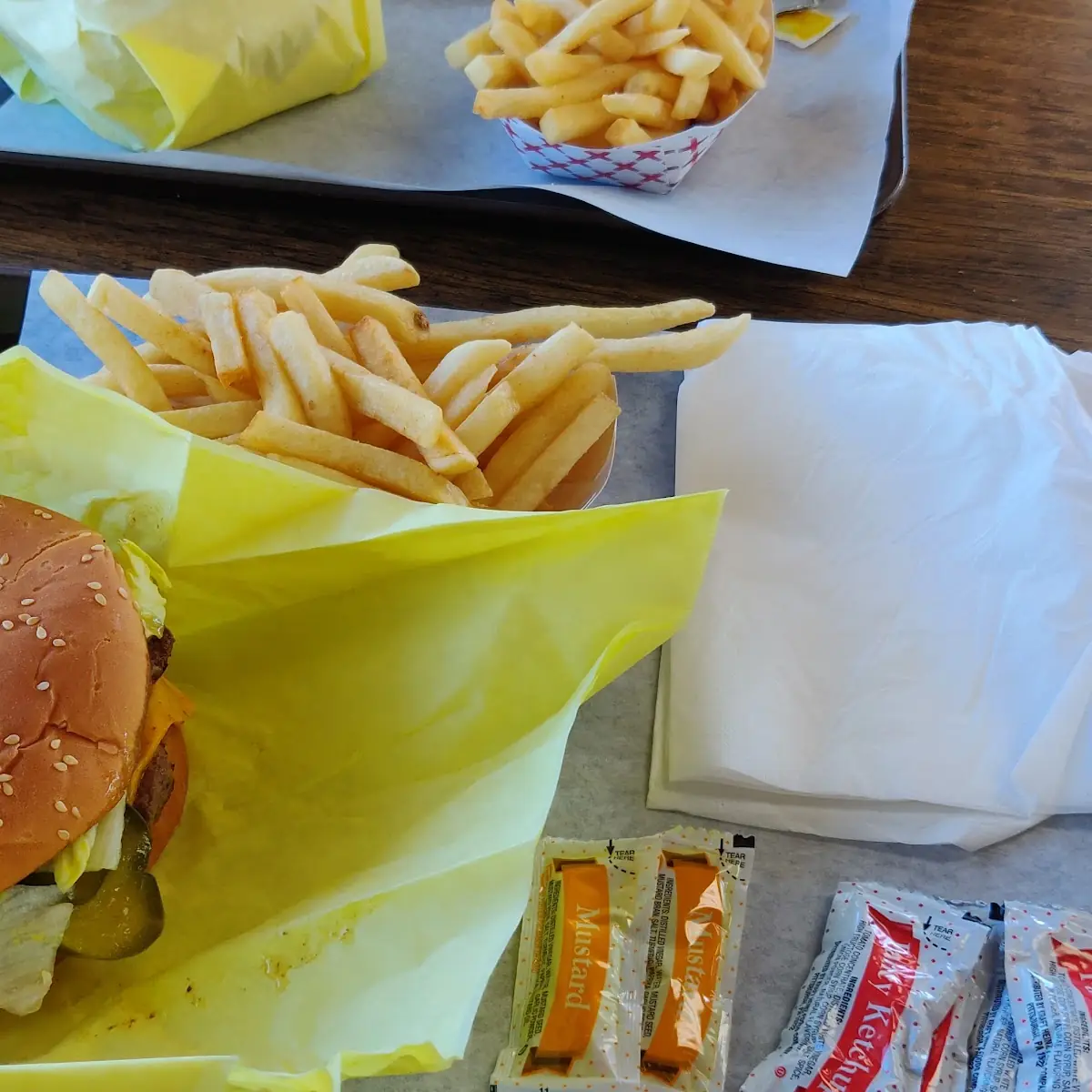 Double Cheeseburger and Fries