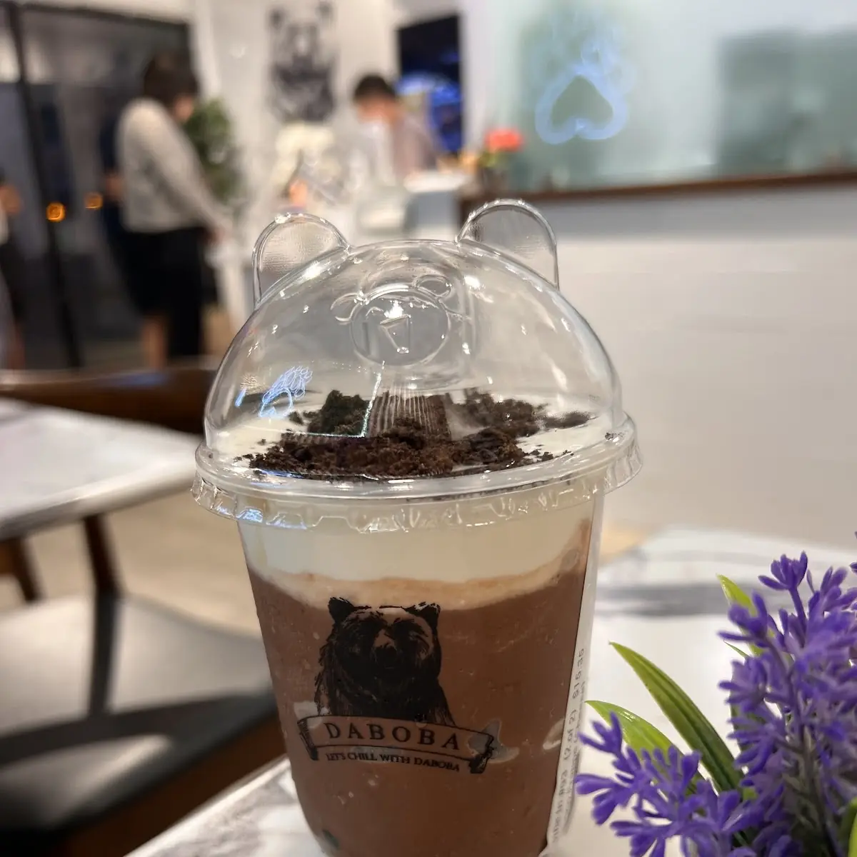 Chocolate Frappe with Boba