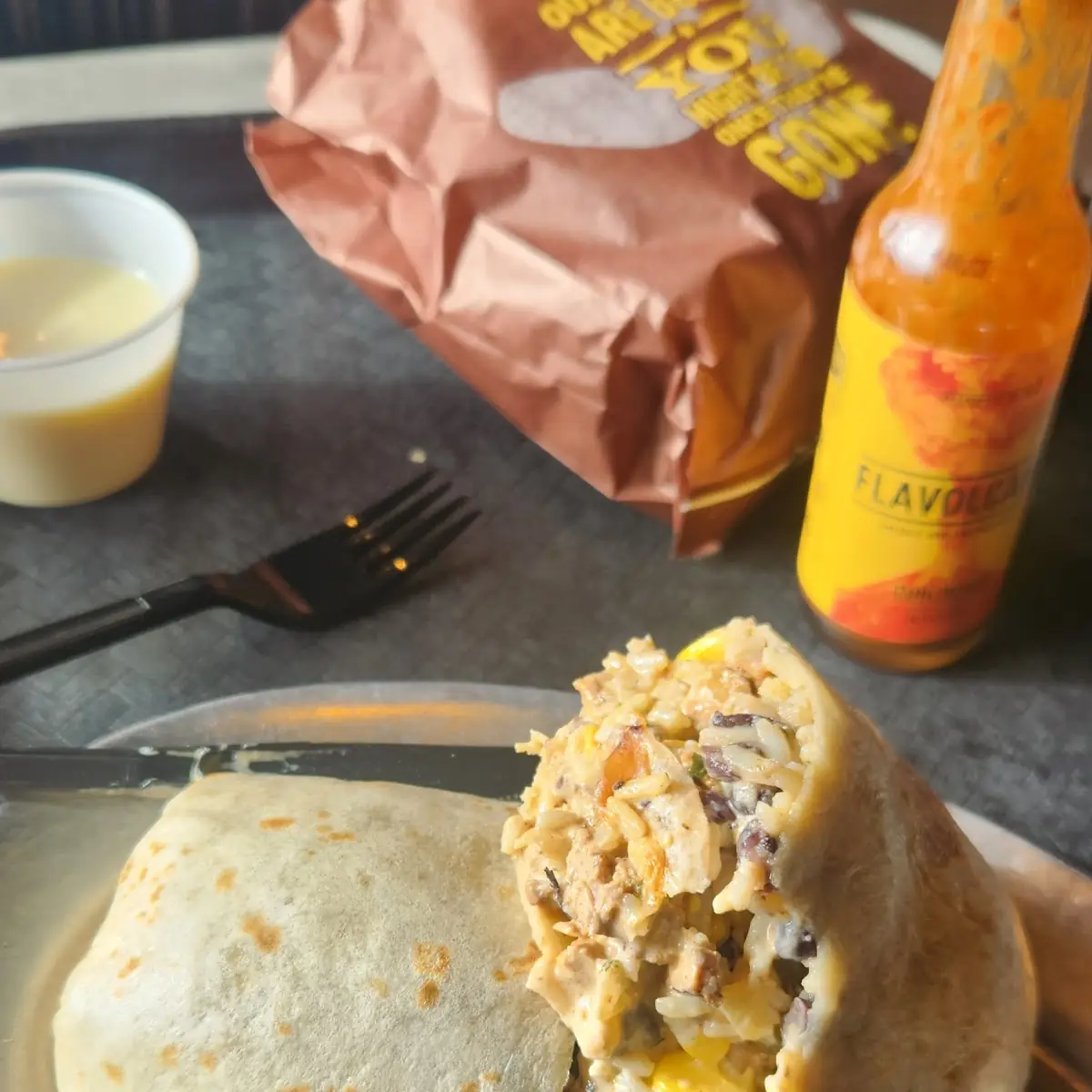 Steak and Chicken Burrito