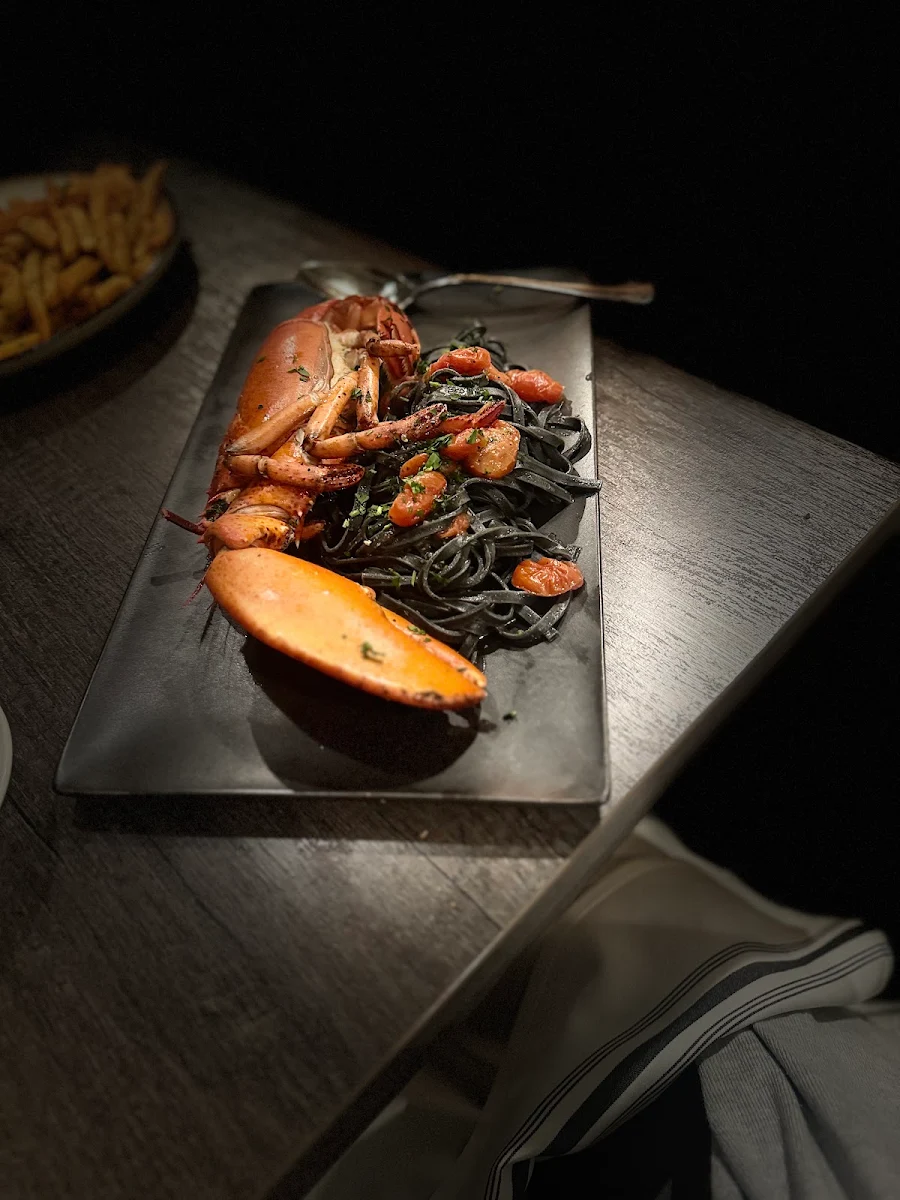 Squid Ink Linguine with Lobster, IL Gatto e la Volpe Bradford