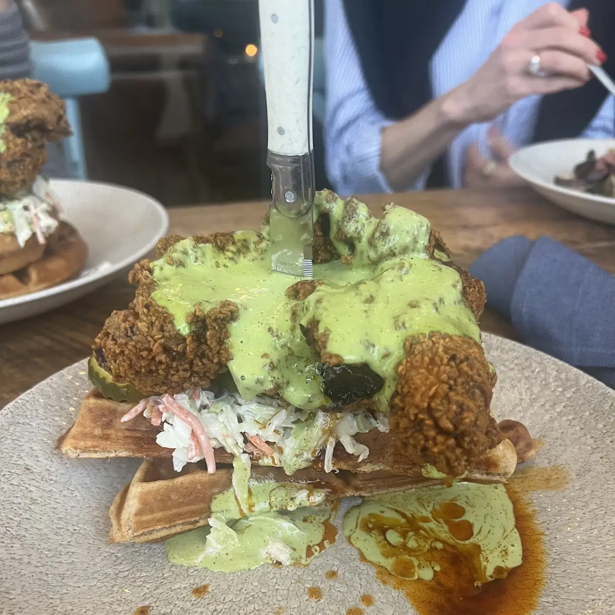 Fried Chicken and Waffle Sandwich
