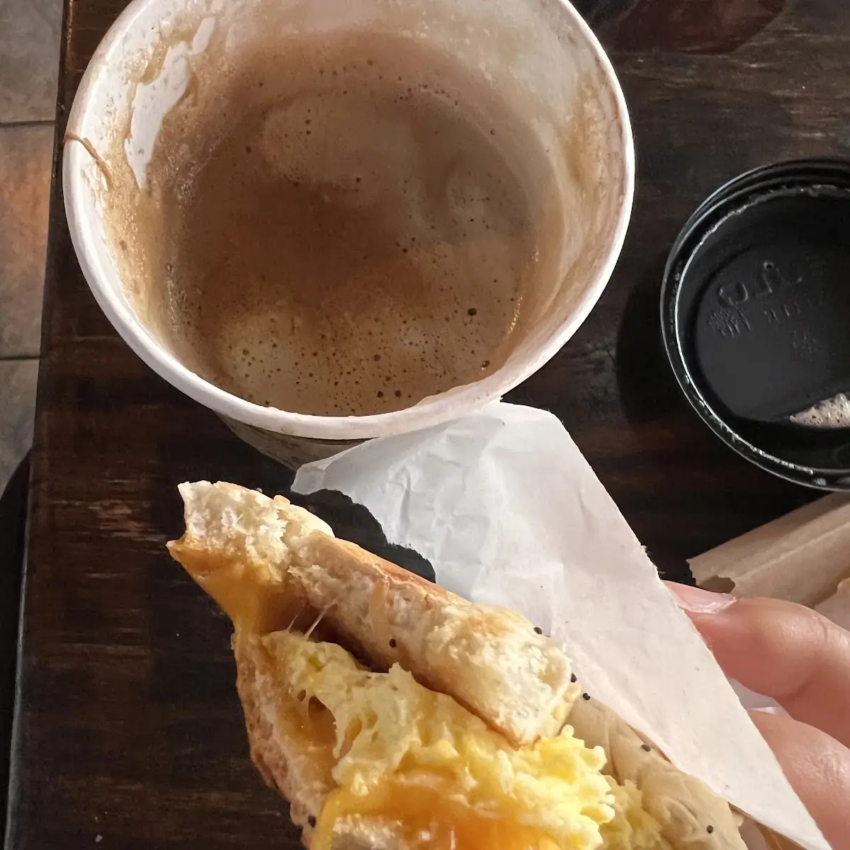 Egg and Cheese Everything Bagel