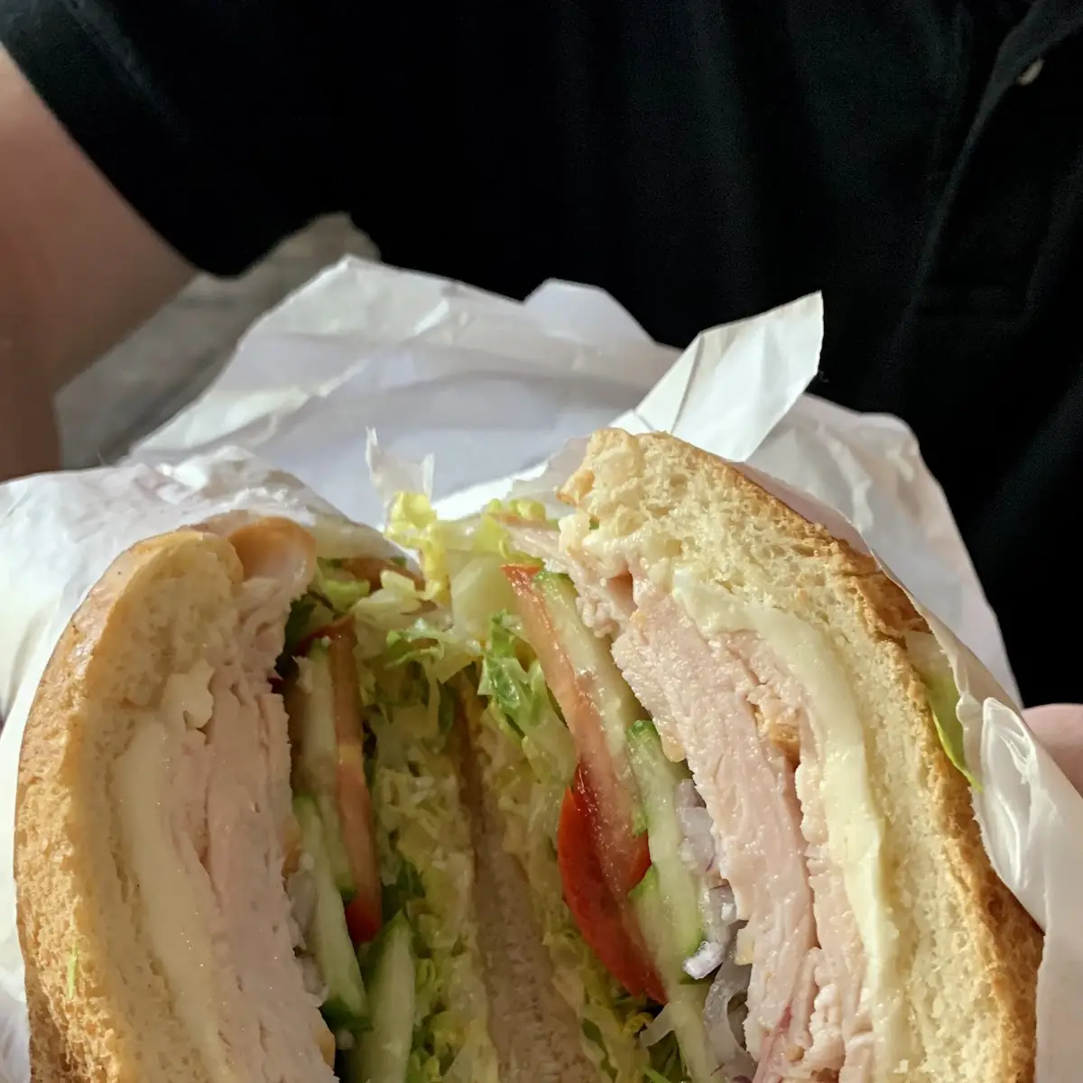 Smoked Turkey Sandwich on French Bread