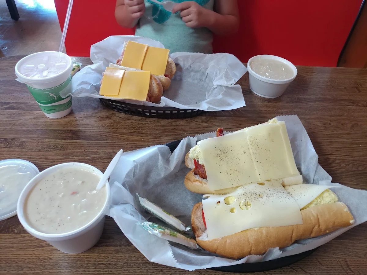Egg Salad Sub w Tomato Bacon & Provolone Cheese