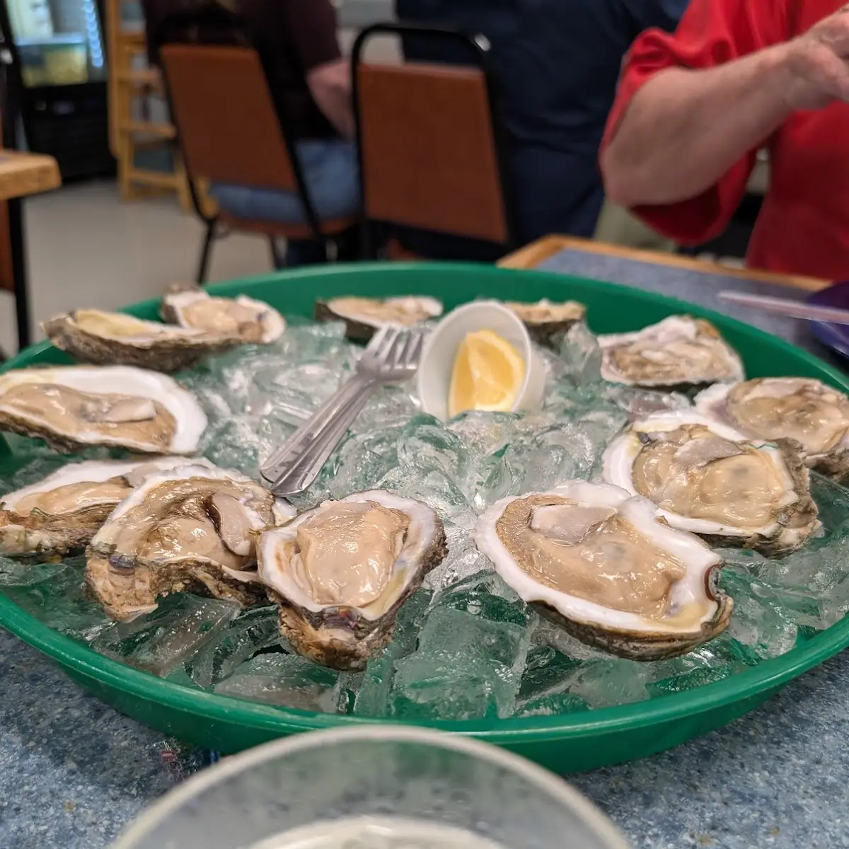 Raw Oysters on Ice with Lemon
