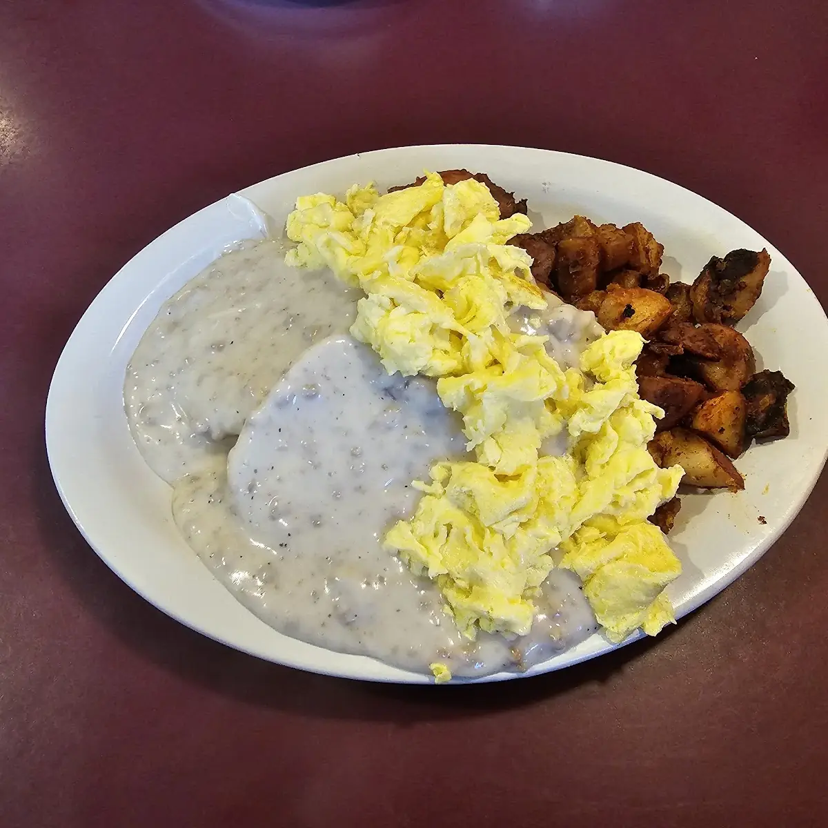 Biscuits and Sausage Gravy w Eggs