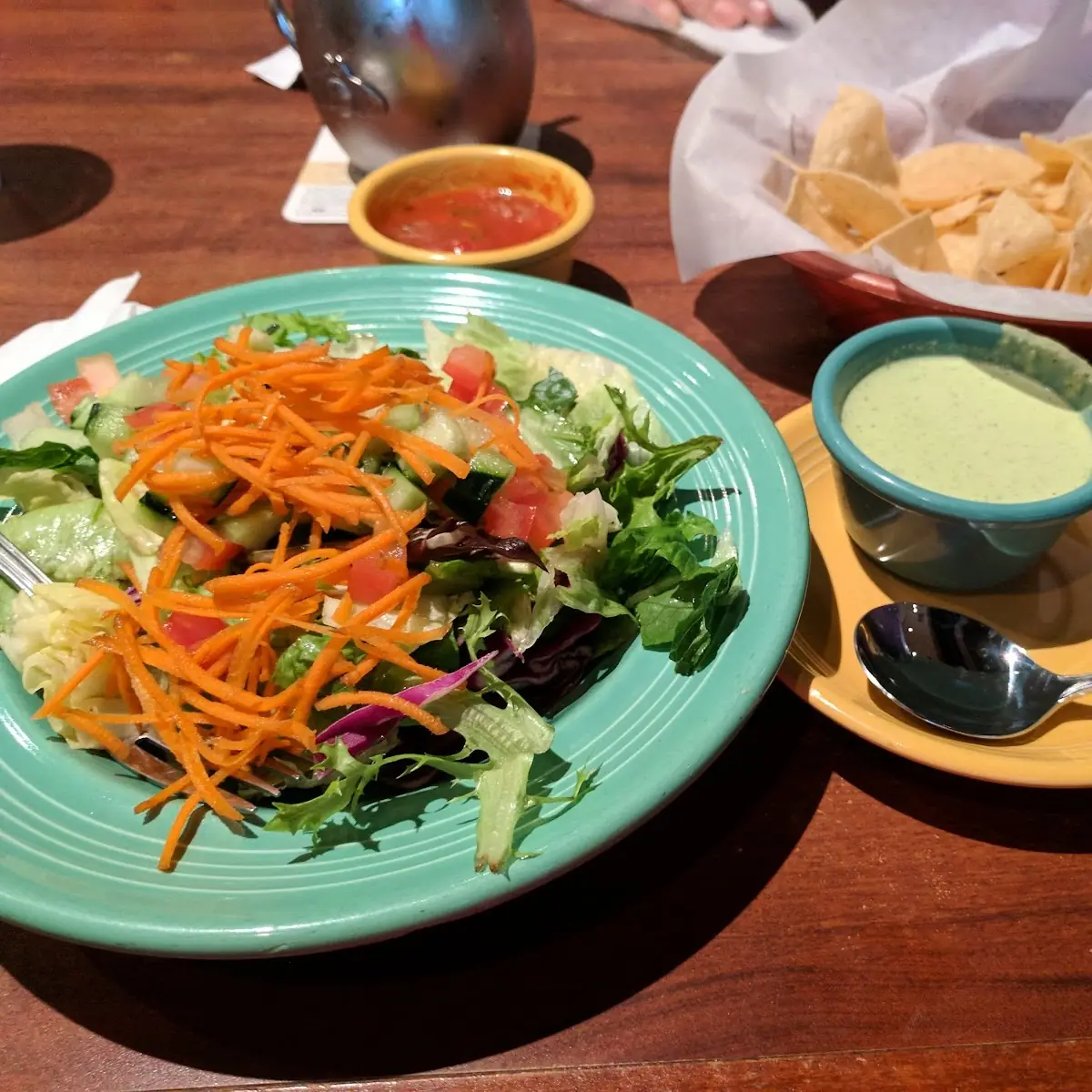 Side Salad with Cilantro Dressing