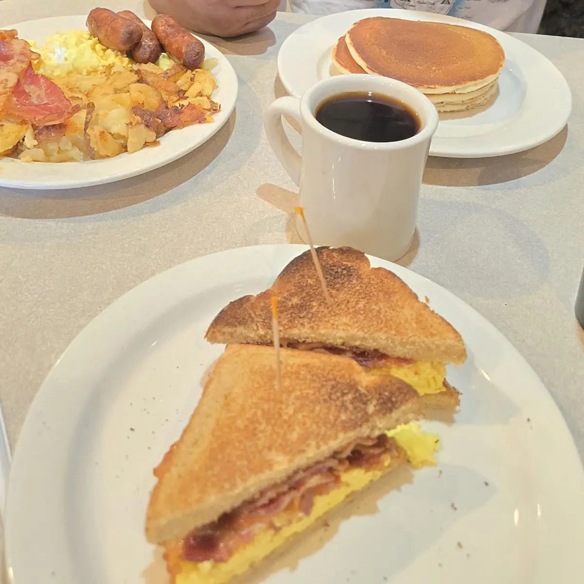 2 eggs with turkey bacon