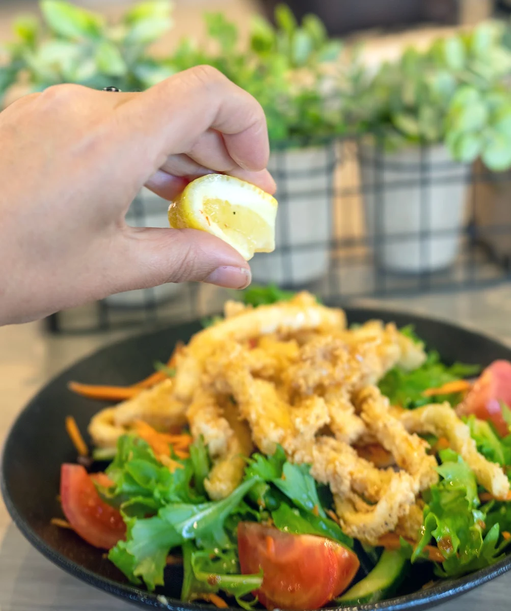 Crispy Saffron Calamari, Regency Tavern