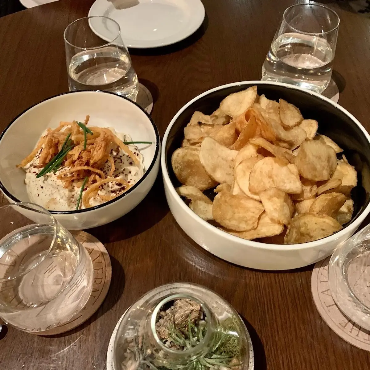 House Made Potato Chips and Onion Dip