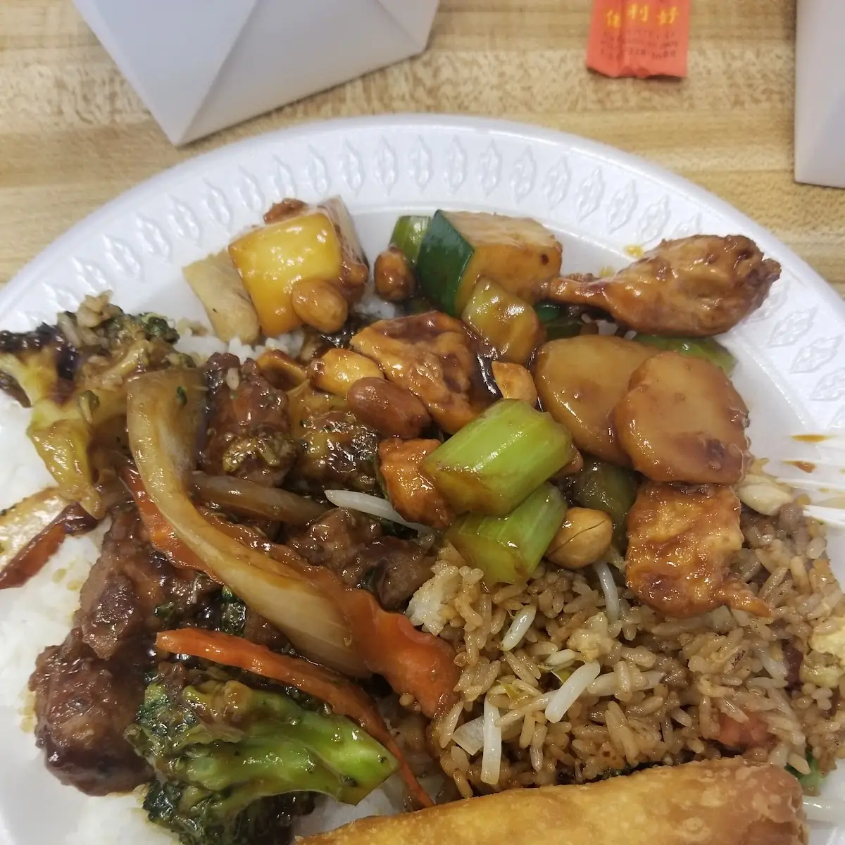 Kung Pao Chicken and Egg Roll