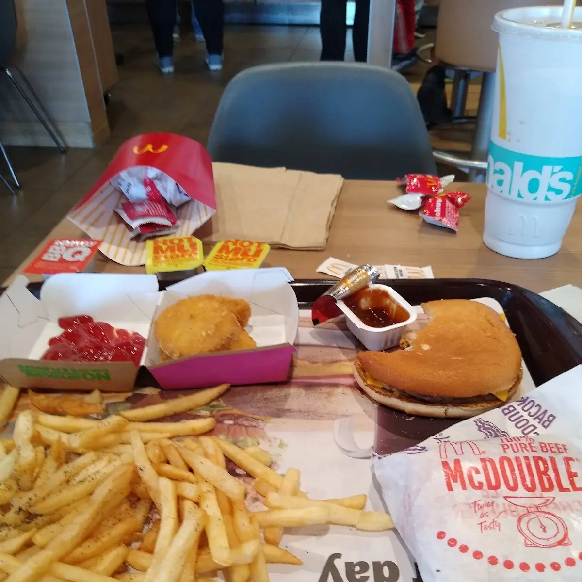 Bacon mc Double Cheeseburger Combo and Nuggets